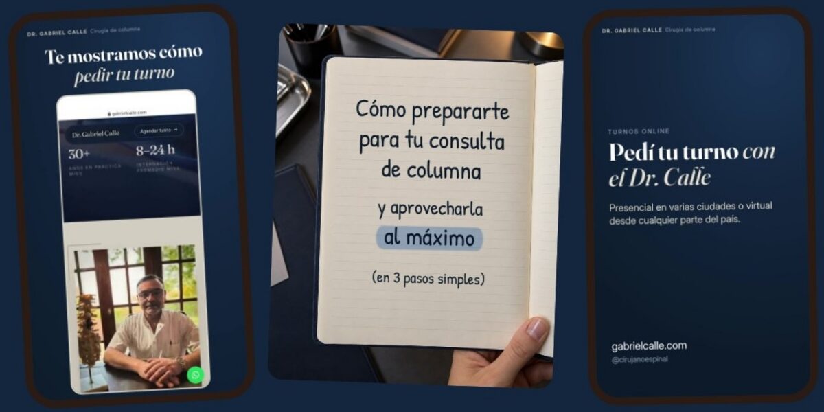 Piezas del Dr. Gabriel Calle: cómo pedir turno y cómo prepararse para la consulta